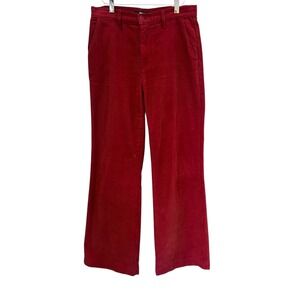 Reformation Red Corduroy Boot Cut Pants Size 28 Flare